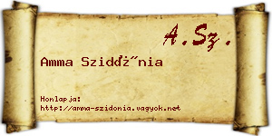 Amma Szidónia névjegykártya